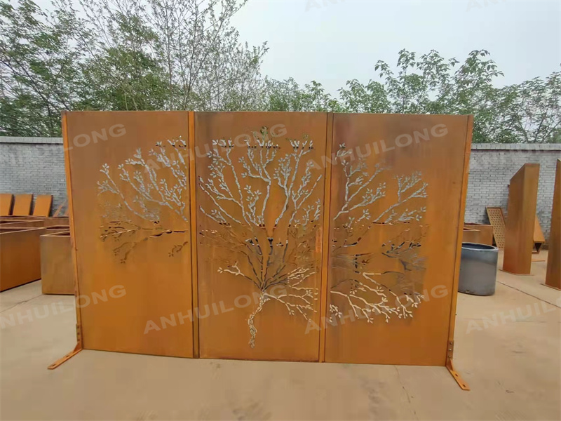yard corten steel screen vendor